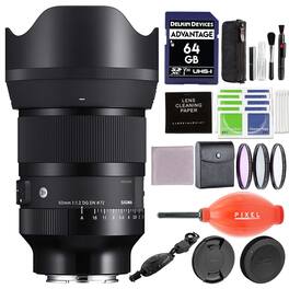 50mm f/1.2 DG DN Art Lens for Sony E-Mount w/ Pixel Advance Accessories Bundle | 316965 | Sigma 50mm f1.2 e Mount - Black
