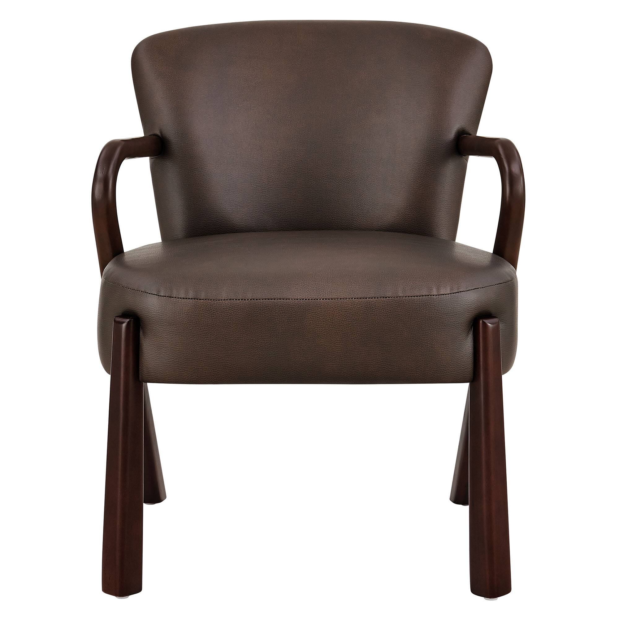 Alt View 4. Modway - Arden Faux Leather Upholstered Accent Armchair by Modway - Espresso.