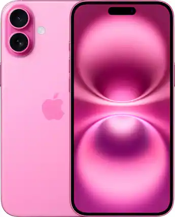 Front. Apple - Pre-Owned Excellent iPhone 16 Plus 5G 128GB - Apple Intelligence - (Unlocked) - Pink.