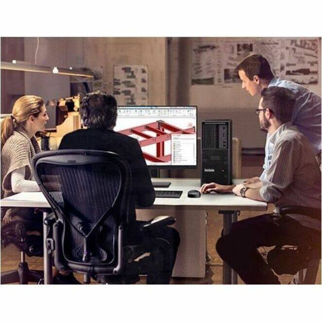 Alt View 2. Lenovo - Lenovo ThinkStation P3 30GS00HXUS Workstation - 1 x Intel Core i7 14th Gen i7-14700 - 32 GB - 1 TB SSD - Tower - Intel - Black.