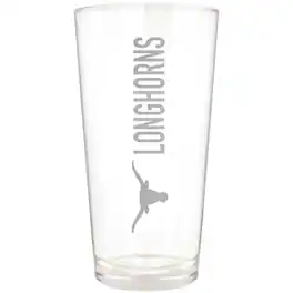 Great American Products - Texas Longhorns Etched 16oz. Vertical Rally Cry Pint Glass - Multicolor