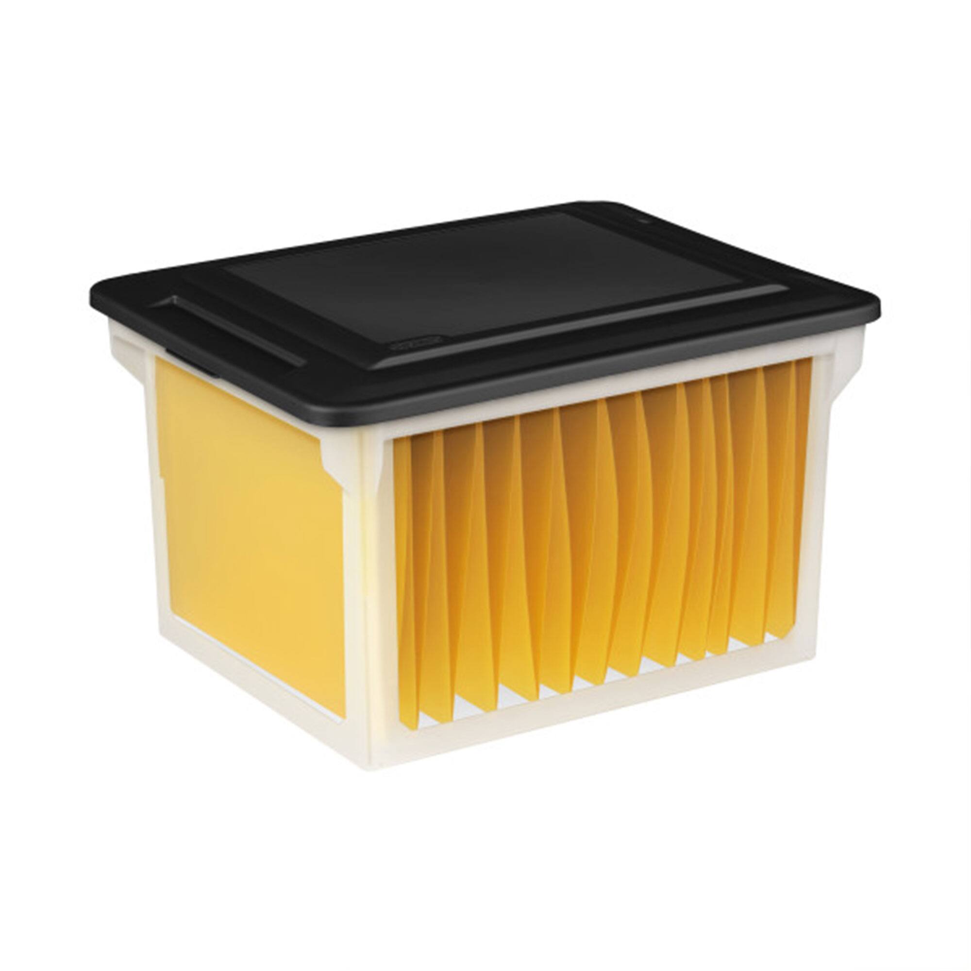 Alt View 8. Sterilite - Sterilite File Box, Clear Bankers Box, Organizer Storage Tote w/ Lid (8 Pack) - Clear.