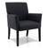 Front. Costway - Costway Executive Guest Chair Reception Arm Chair w/Rubber Wood Legs - Black.