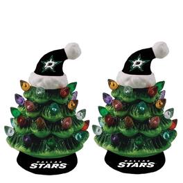 Evergreen Enterprises - Dallas Stars 2-Pack 4" Ceramic LED Christmas Tree Set - Multicolor