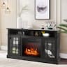 Gymax - 48" TV Stand Console Cabinet w/ Fireplace Entertainment Center For Living Room - Black