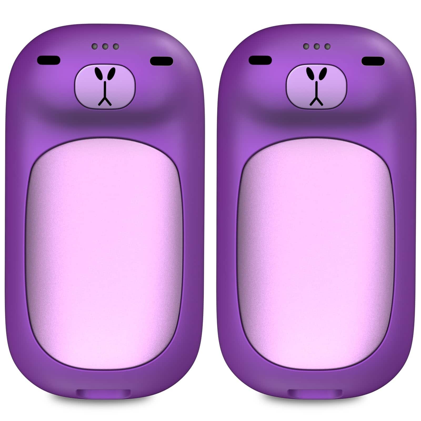 PRIMEPLUS - Rechargeable Electric Hand Warmers, 1S Heating, 6000mAh 24H, Capybara Christmas Gift Stocking Stuffers for Thanksgiving - Purple