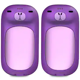 PRIMEPLUS - Rechargeable Electric Hand Warmers, 1S Heating, 6000mAh 24H, Capybara Christmas Gift Stocking Stuffers for Thanksgiving - Purple