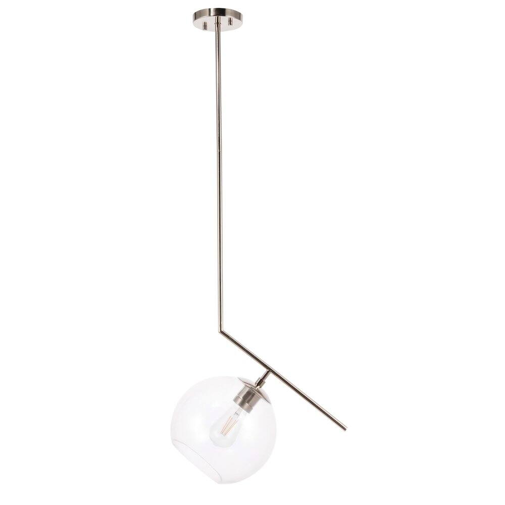 Alt View 7. Living District - Ryland 1 Light Chrome And Clear Glass Pendant - Chrome And Clear Glass.