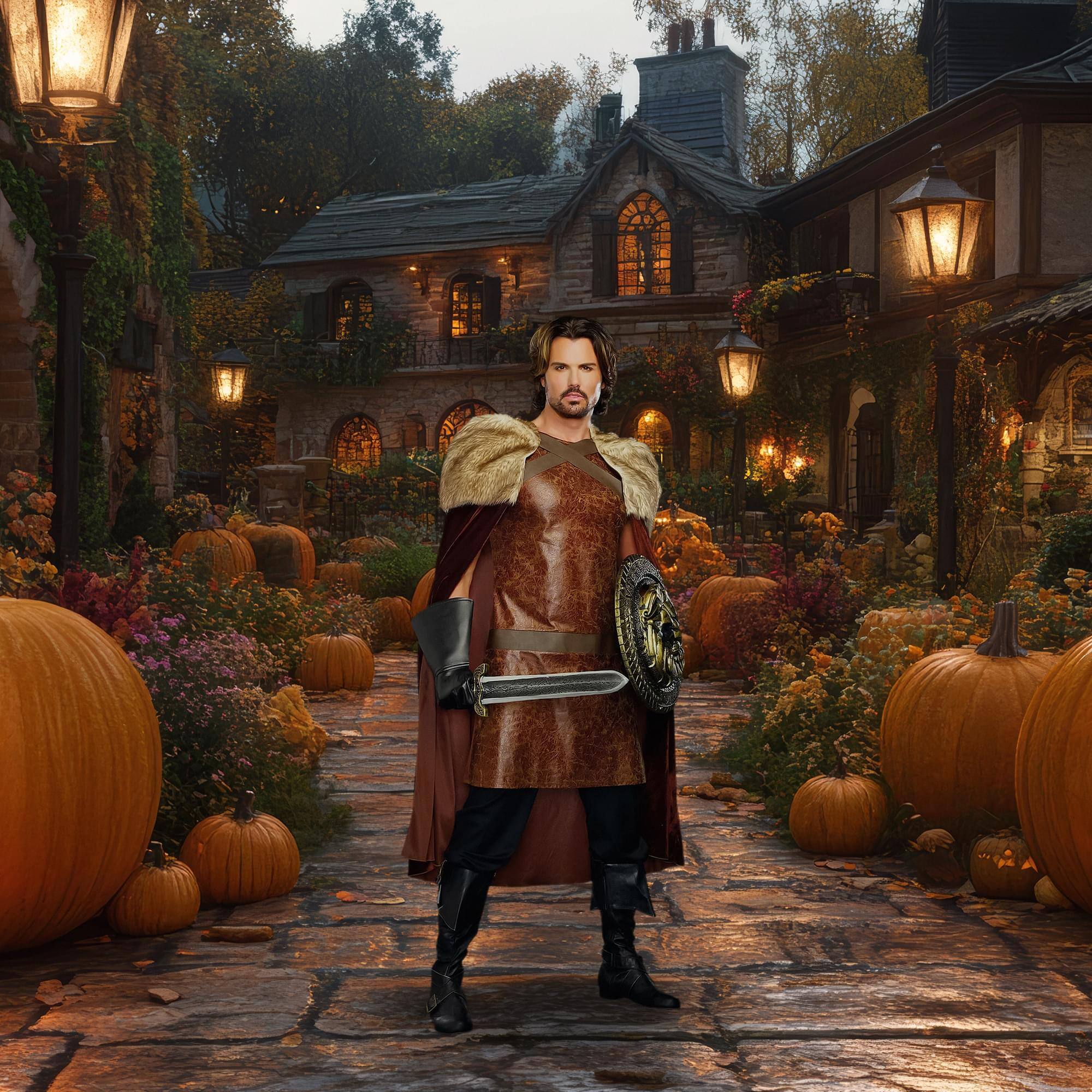 Alt View 10. Dreamgirl - Dragon Warrior King Adult Costume XX-Large - Brown.