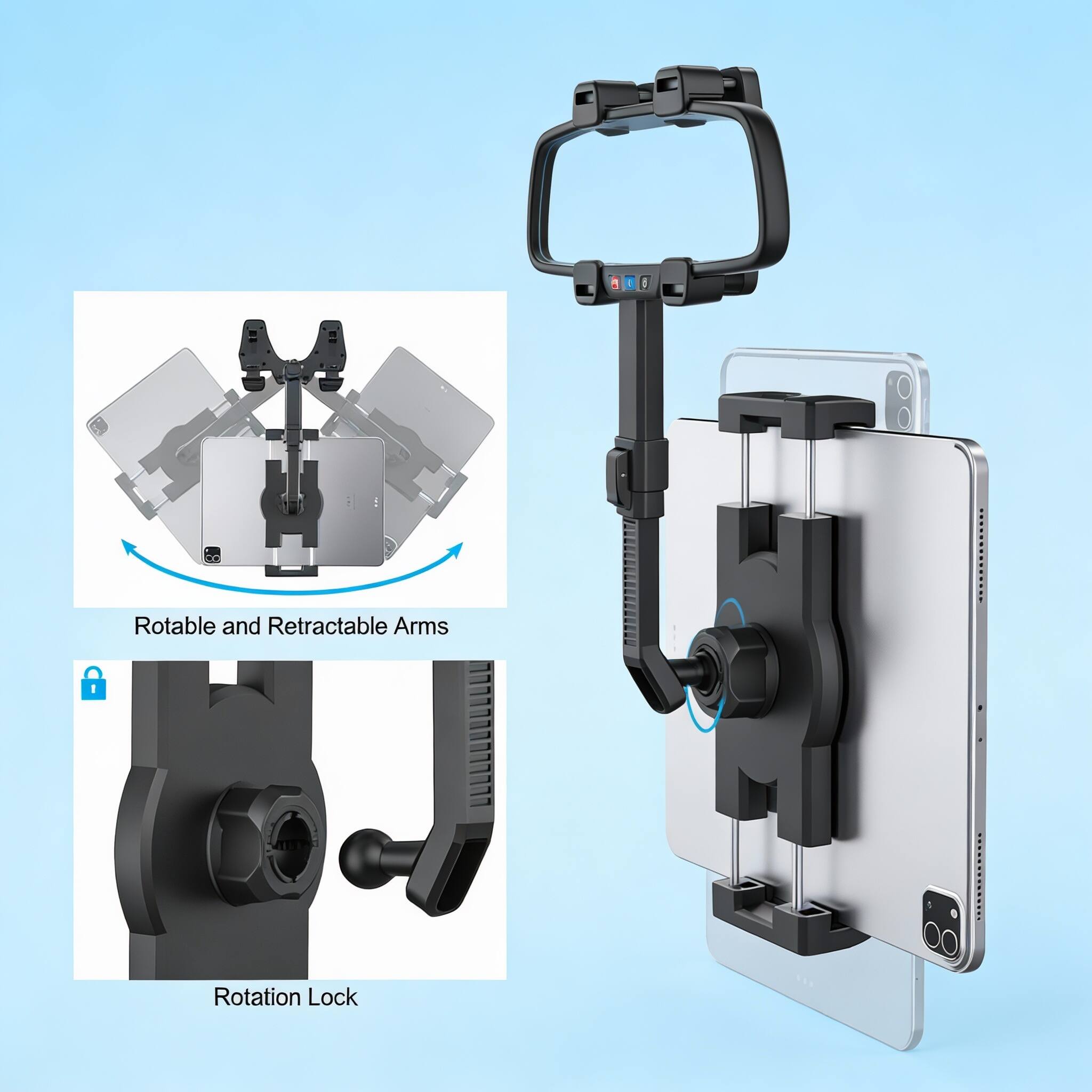 Rotable and Retractable Arms - Rotation Lock
