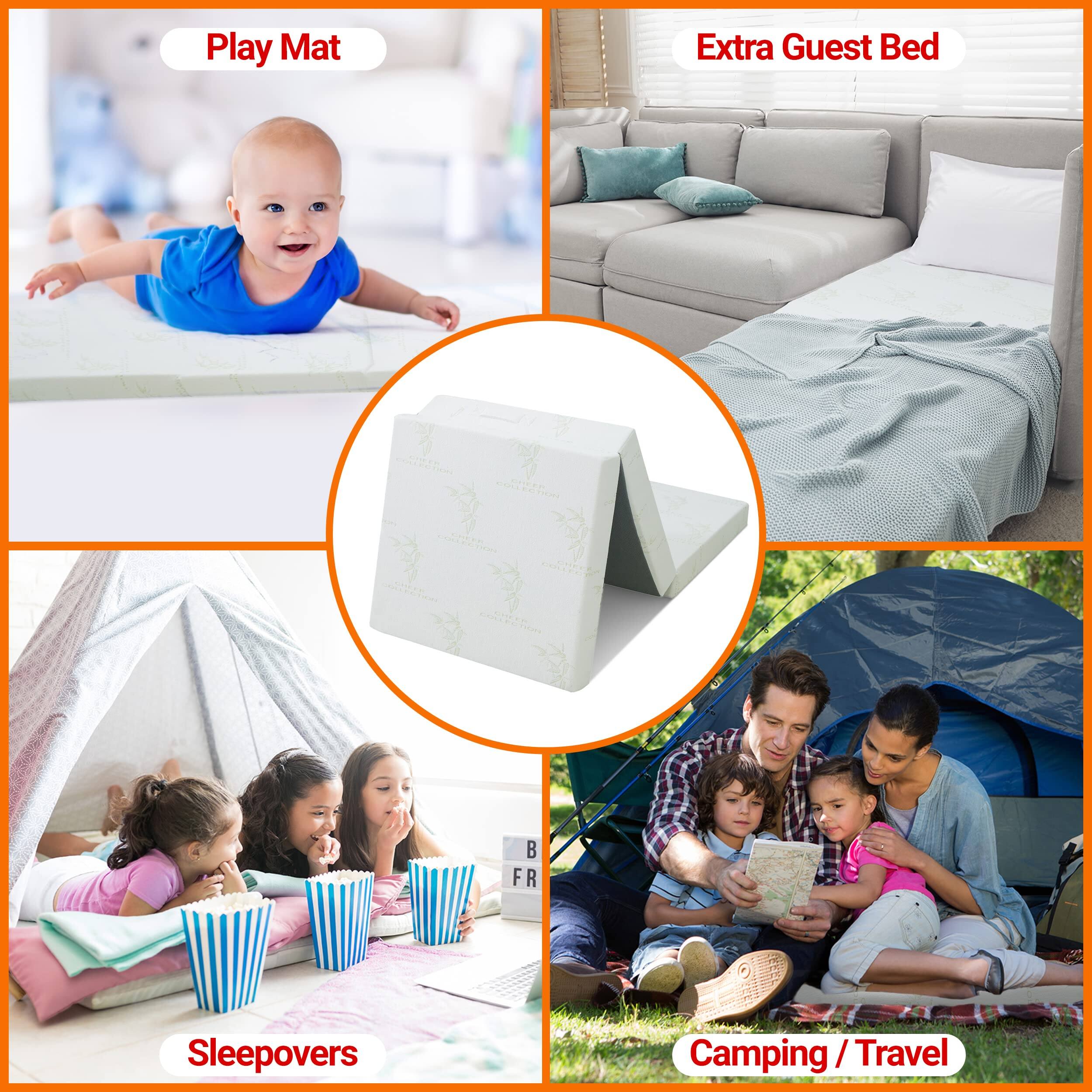 Play Mat  
Extra Guest Bed  
COLLECTION WIMER  
COLLECTION CHEER TROM  
LIVER 118,000 COLLECTION  
FR  
Sleepovers  
Camping / Travel
