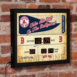 Evergreen Enterprises - 15" x 19" Bluetooth Scoreboard Wall Clock - Brown