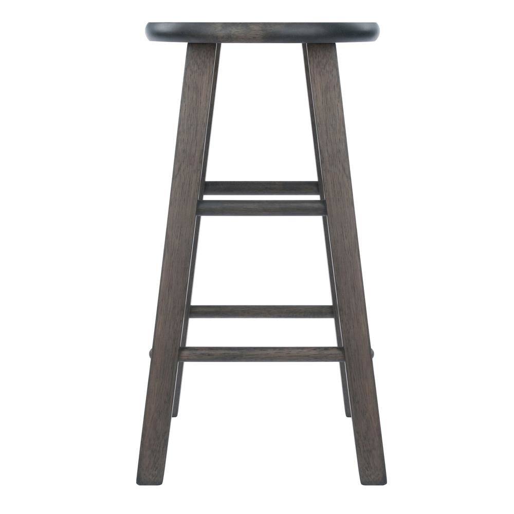Back. FurniFact - 2-PC Counter Stool Set - Oyster Gray.