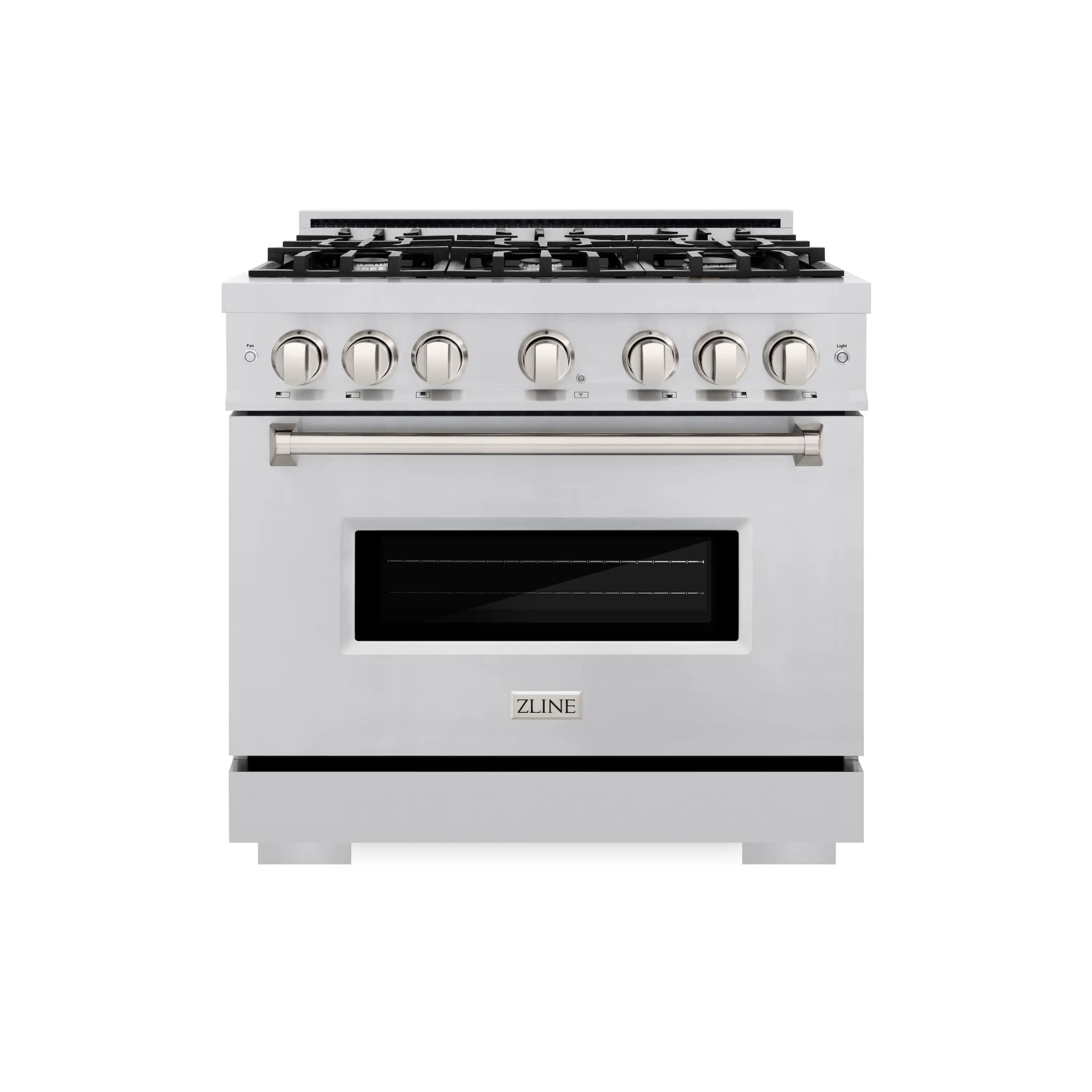 ZLINE - 36” Classic Gas Range with 6 Burner Cooktop and Convection Oven (CGR36) - Stainless Steel