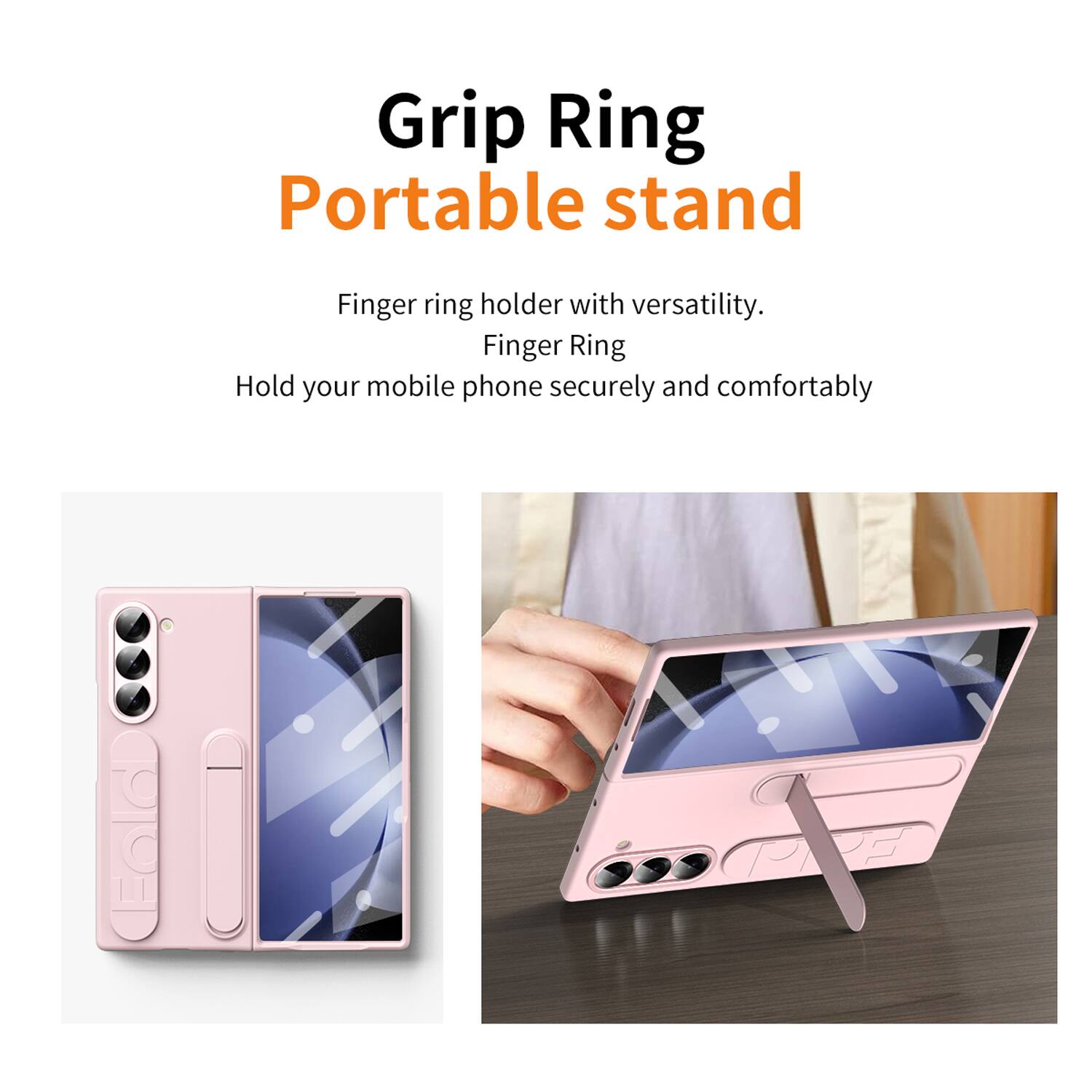 Grip Ring Portable stand

Finger ring holder with versatility.

Finger Ring

Hold your mobile phone securely and comfortably