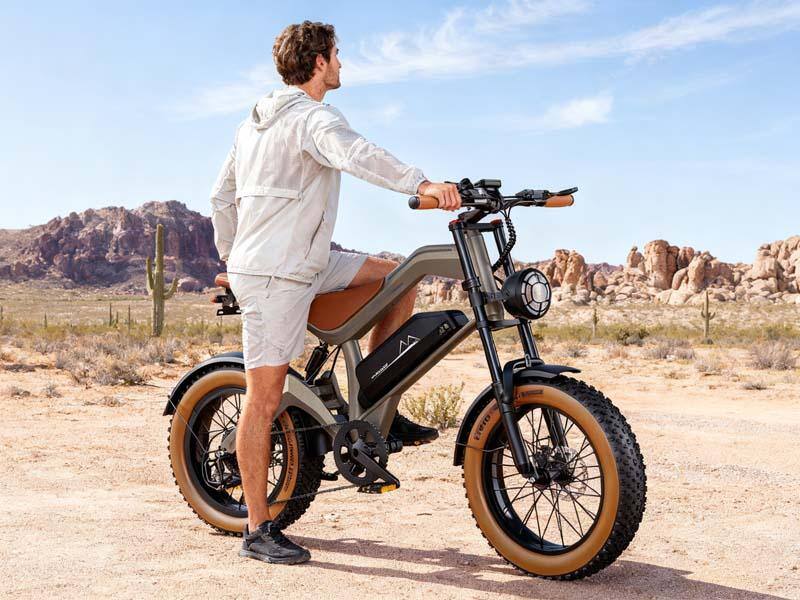 Back. DYU - Electric Bike for Adults 20" Fat Tire All-Terrain Electric Bike 500W Motor 48V 15.6AH Battery Powered Max Speed 19.8Mph - Grey.
