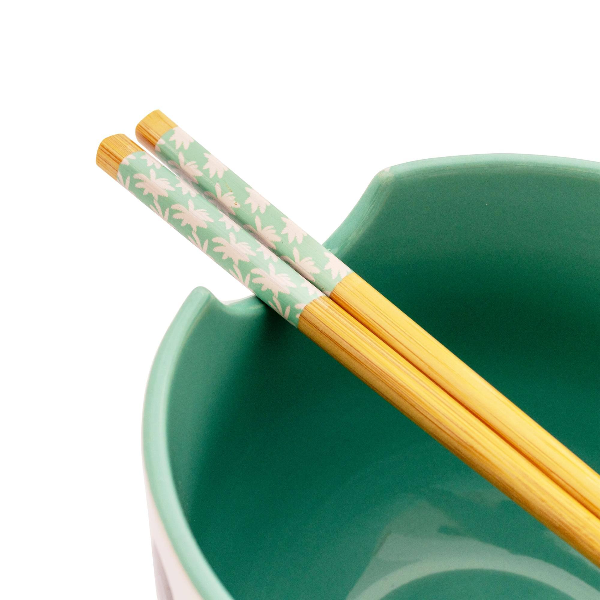 Alt View 2. Silver Buffalo - Disney Lilo & Stitch Elvis Stitch 20-Ounce Ceramic Ramen Bowl and Chopstick Set - Multi-Colored.