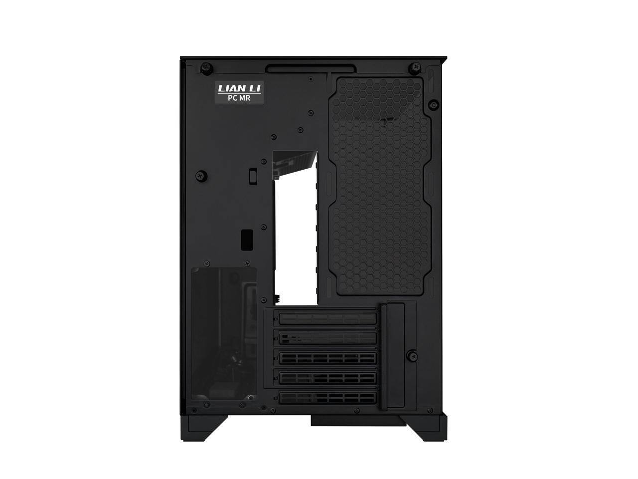 Alt View 4. Lian Li - O11 Vision-M O11VMX Dual-chamber Design Pre-installed 140 mm Fan Micro ATX Case - Black.