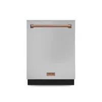 Gordon Ramsay Series by THOR Kitchen 24 Inch Dishwasher with Rose Gold Hardware - Stainless Steel - Front_Zoom