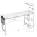 Alt View 5. Bestier - Bestier 61" Gaming Desk with Power Outlets LED 4-Tier Reversible Shelves Headset Hook - White.