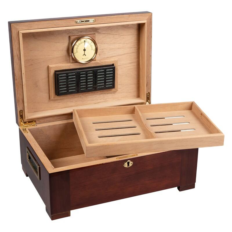 Alt View 1. Prestige - Santa Barbara Cigar Humidor - Elegant High Lacquer Finish.