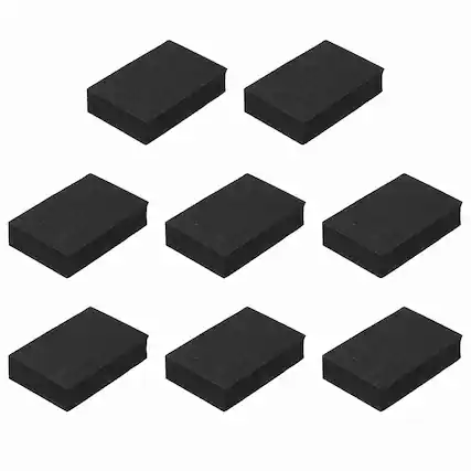 Front. Unique Bargains - Single Sided Speaker Isolation Pads 60x40x15mm Square EVA Acoustic Foam Anti-Vibration Feet for Speaker Subwoofer, 8pcs - Black.