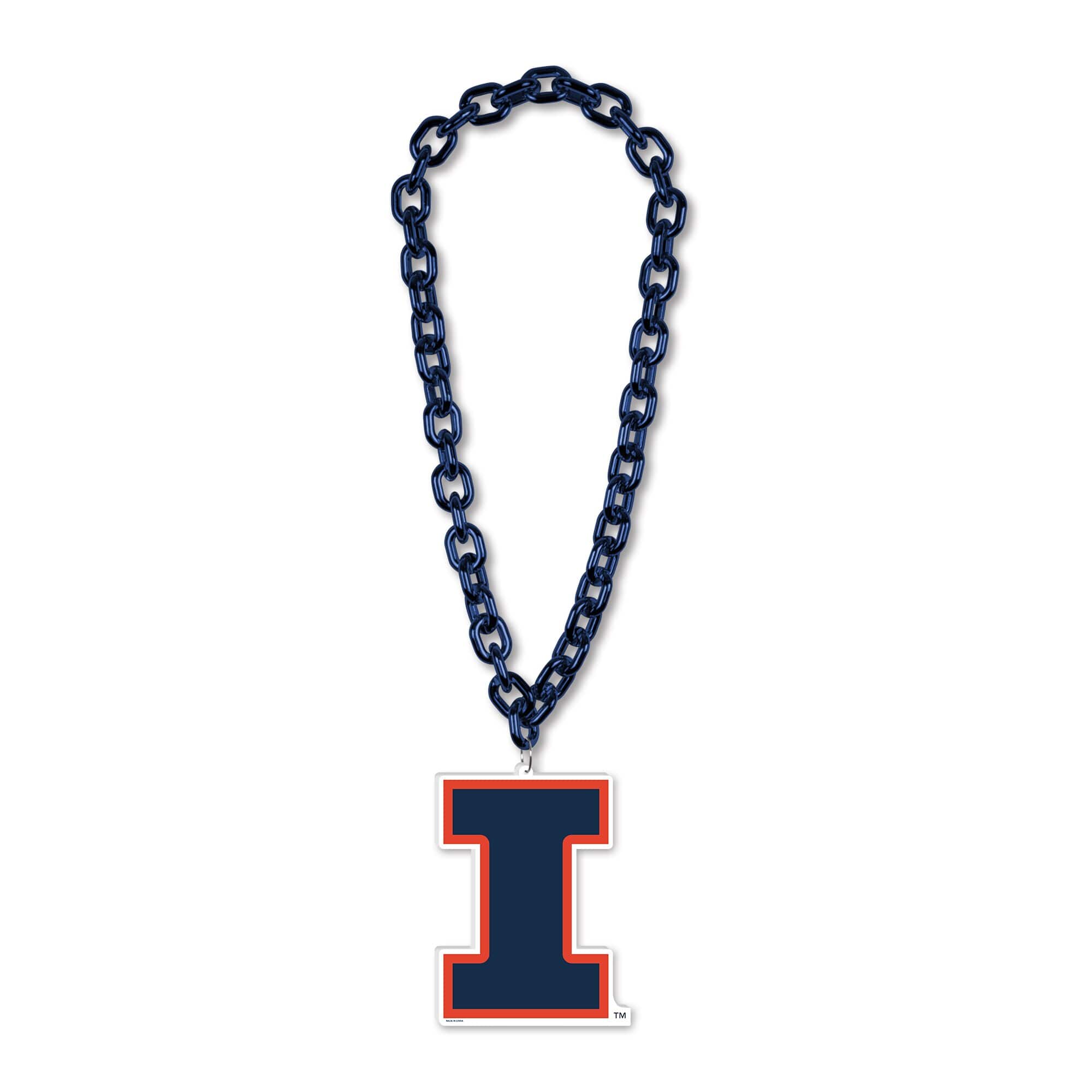 WinCraft - Illinois Fighting Illini Big Chain Logo Necklace - Multicolor