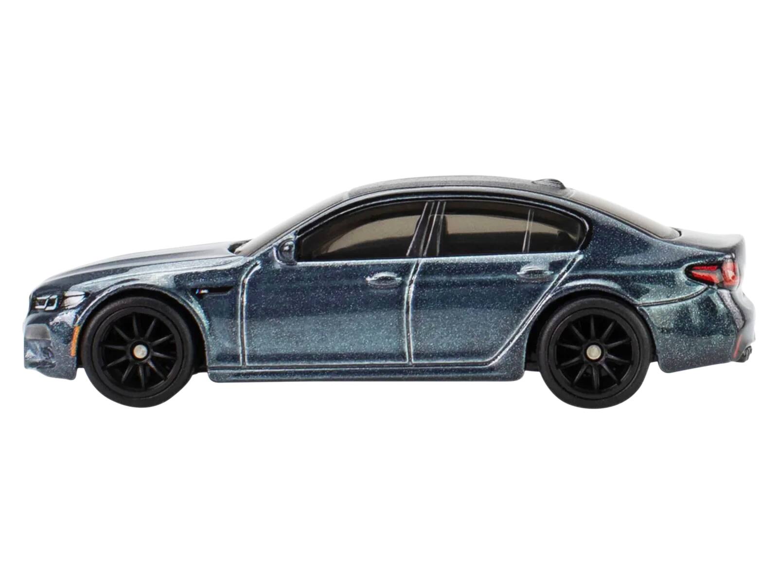 Angle. Hot Wheels - 2021 BMW M5 Gray Metallic Black Top "Mission: Impossible – Dead Reckoning" (2023) Movie "Pop Culture" - Gray Metallic Black.