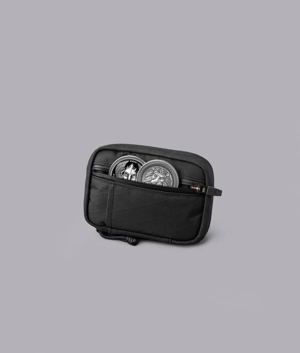 Alt View 1. ALPAKA - EDC Organizer Pouch with 6 Slip Pockets, 5 Elastic Loops, YKK AquaGuard Zipper, X-Pac/Axogrid, HUB Compatible - Black X-Pac X42.