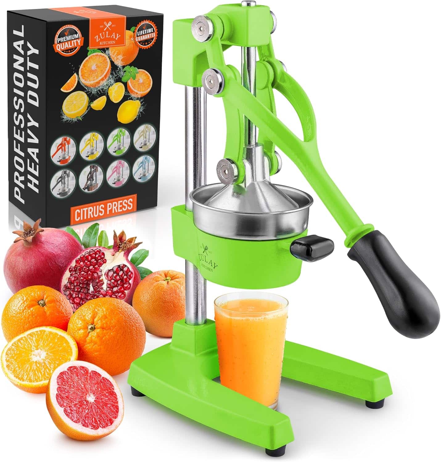 Zulay Kitchen | | Cast-Iron Manual Citrus Press & Orange Squeezer Juicer | Light Green | Best Buy