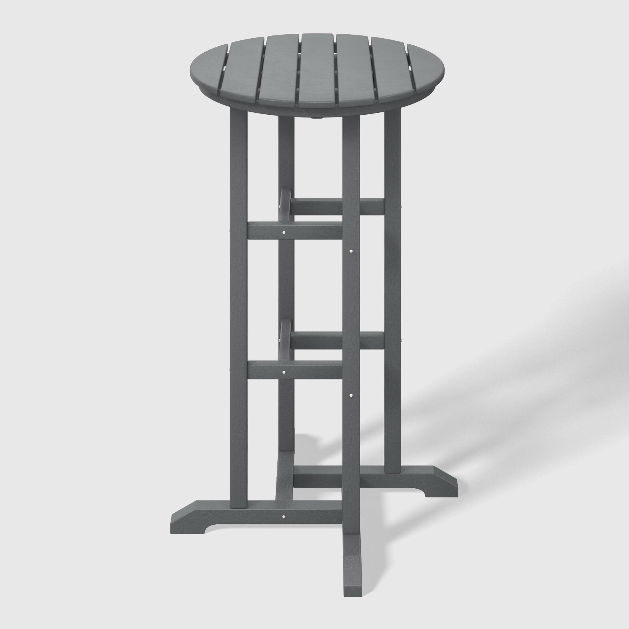 Alt View 1. WestinTrends - WestinTrends Malibu 42" Counter Height Round Outdoor Patio Bistro Bar Table - Gray.
