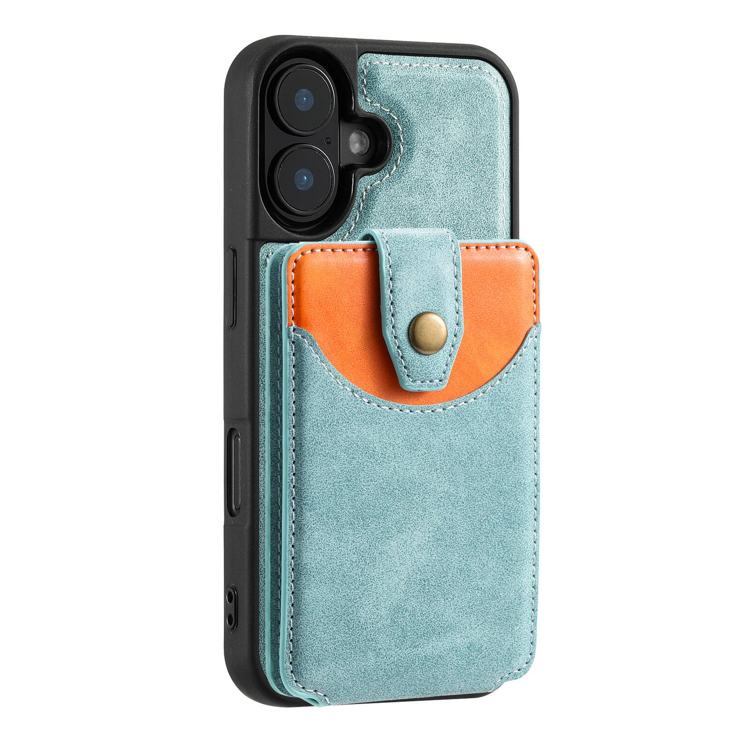 Alt View 2. Dteck - For Apple iPhone 17 Pro Max Case,2-in-1 Magnetic Detachable PU Leather Wallet Flip Stand Card Holder TPU Inner Cover - Mintgreen.