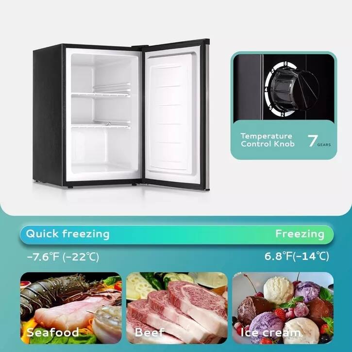 5 6 4 3 2 Temperature Control Knob GEARS Quick freezing -7.6F (-22C) Freezing 6.8F(-14C) Seafood Beef Ice cream