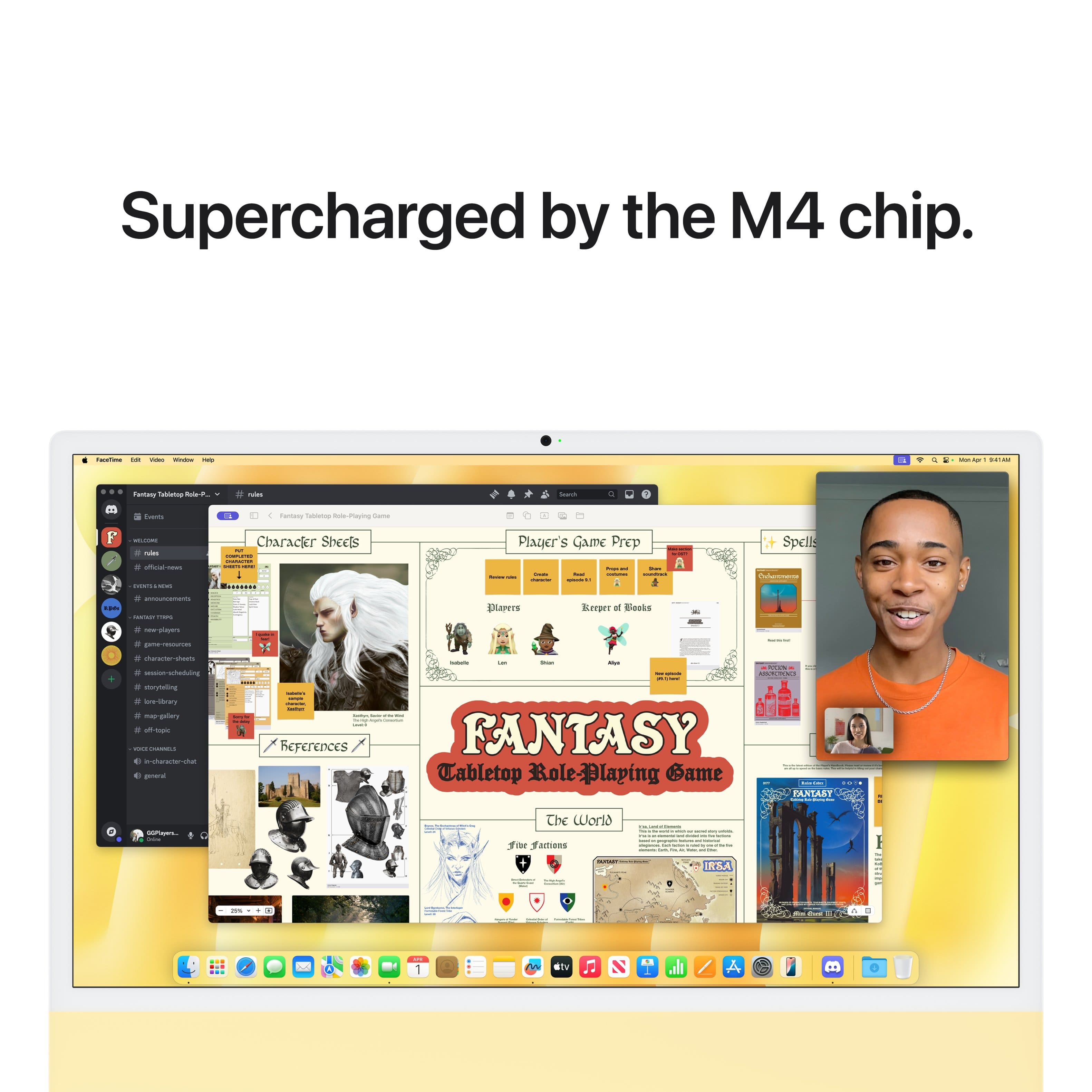 Supercharged by the M4 chip.
Fantasy - Tabletop Role-Playing Game.
Player's Game Prep Spells.
References.