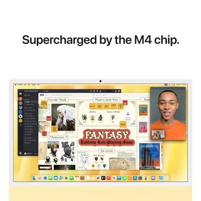 Apple iMac イエロー　m4 iMac with M4 10-Core CPU, 10-Core GPU, 16GB Memory, 512GB