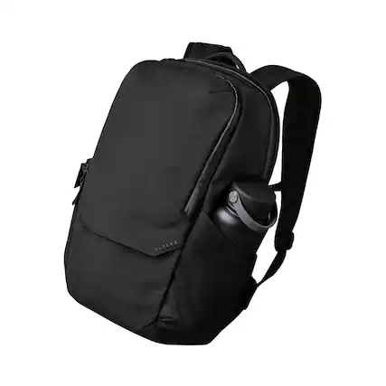 Front. ALPAKA - Elements Backpack Pro Laptop Backpack Fits 16'' Laptop with Dual Bottle Pockets, Travel Backpack for Men - Black Axoflux 600D.