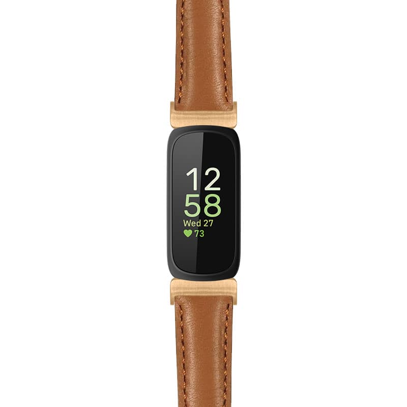 StrapsCo - Everyday Leather Watch Band Strap For Fitbit Inspire 3 (Extra Long) - Tan (Rose Gold Hardware) price history on PriceWatchPro