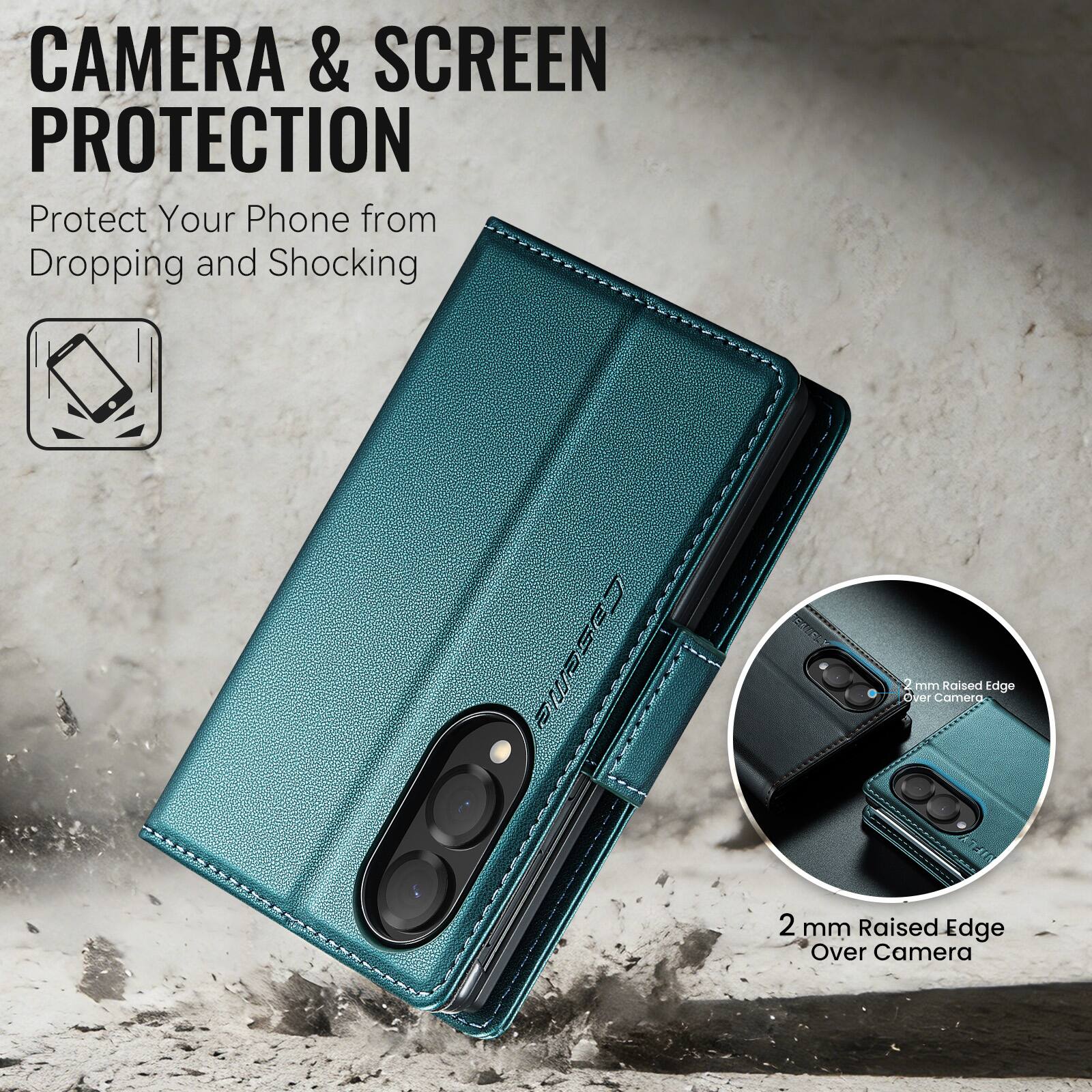CAMERA & SCREEN PROTECTION  
Protect Your Phone from Dropping and Shocking  

2 mm Raised Edge Over Camera