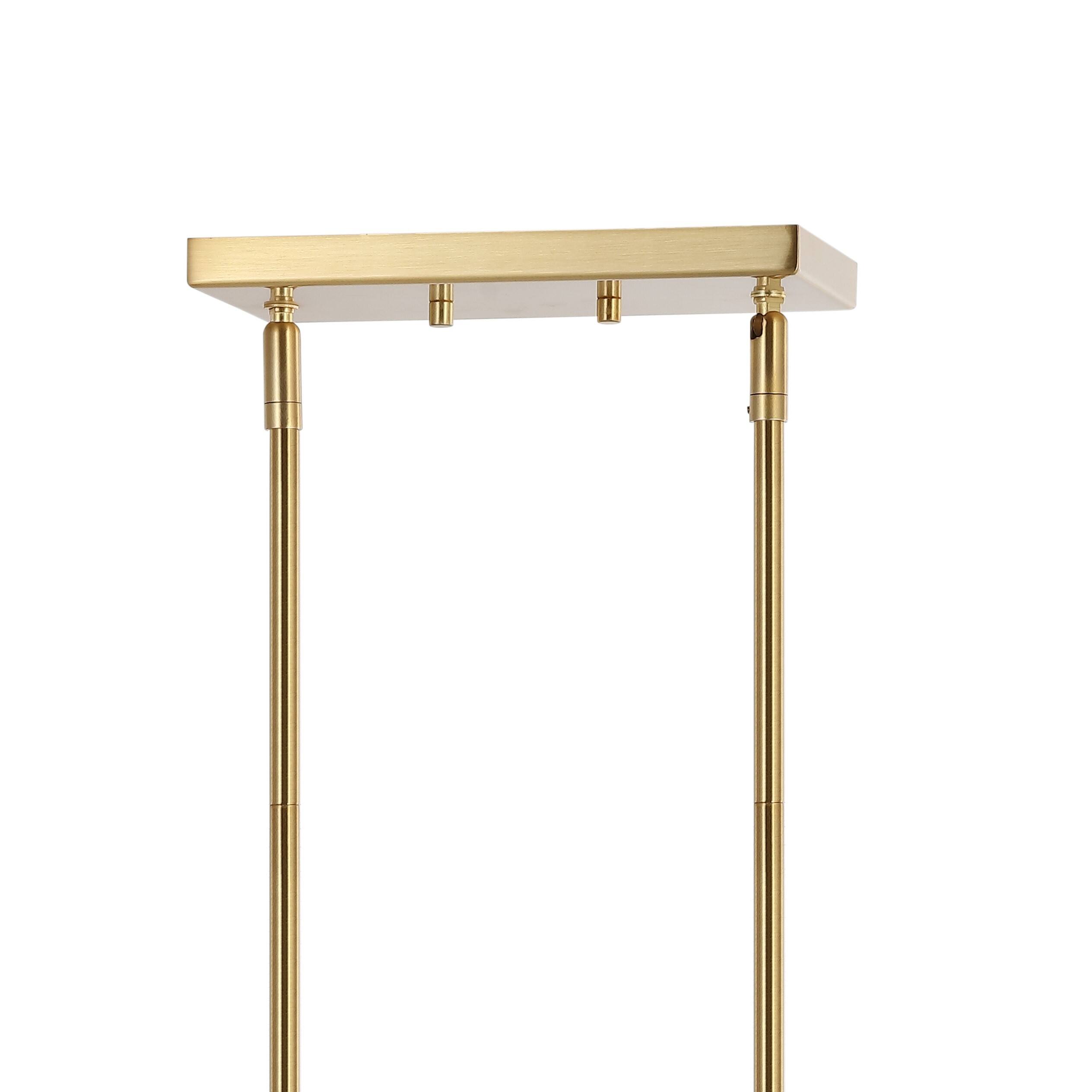 Alt View 4. Jonathan Y - Sophie 38.5" 5-Light Modern Midcentury Iron Linear LED Pendant, Brass Gold - Brass Gold.
