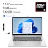 17.3" FHD (1920x1080)
8GB MEMORY
512GB STORAGE
AMD RYZEN 5
Windows 11
