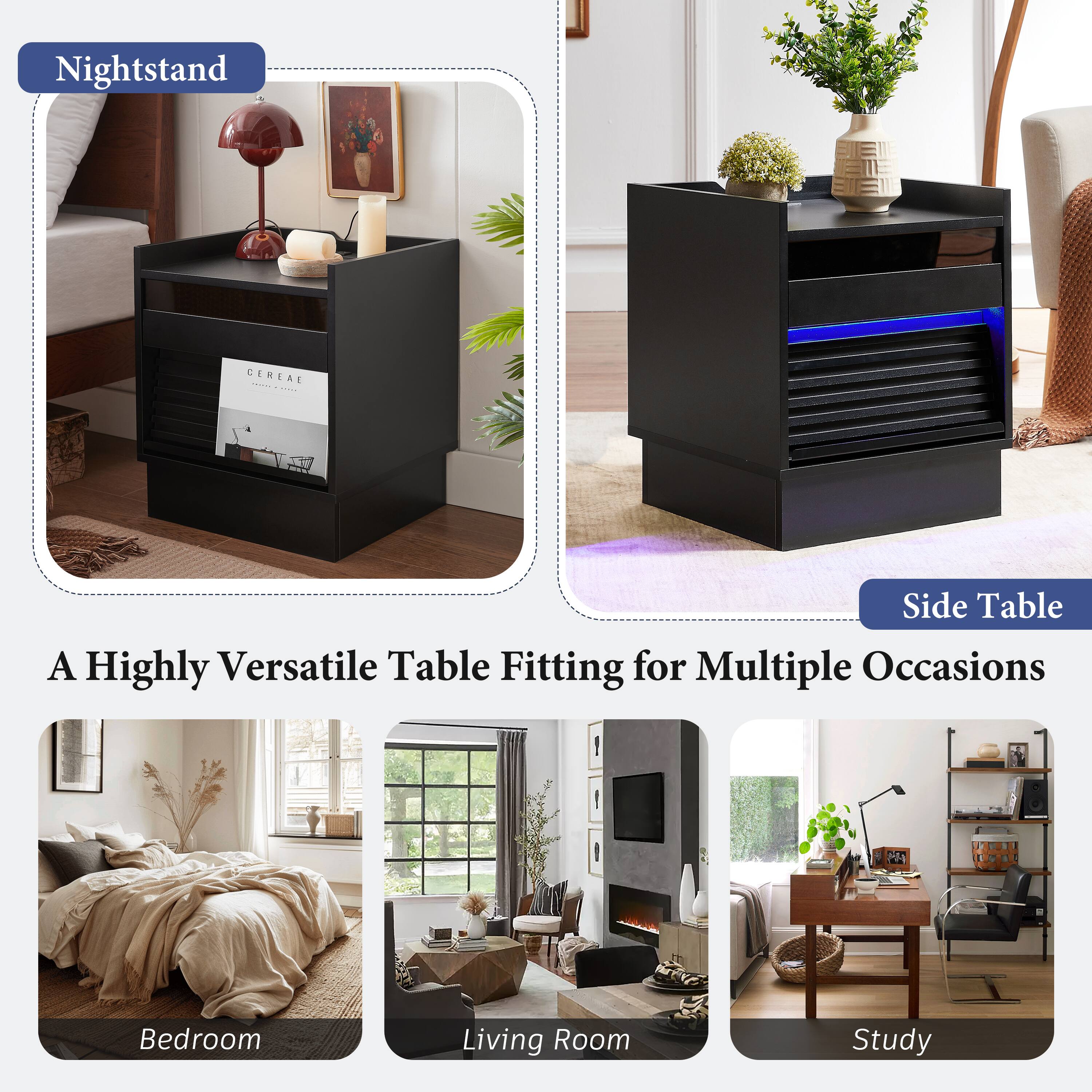 Nightstand

A Highly Versatile Table Fitting for Multiple Occasions

Side Table

Bedroom

Living Room

Study