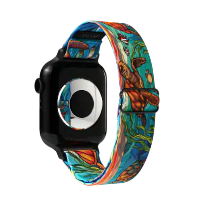 Front. ZOX - The Turtle Package NFC Smartwatch Band, 22mm - Blue.