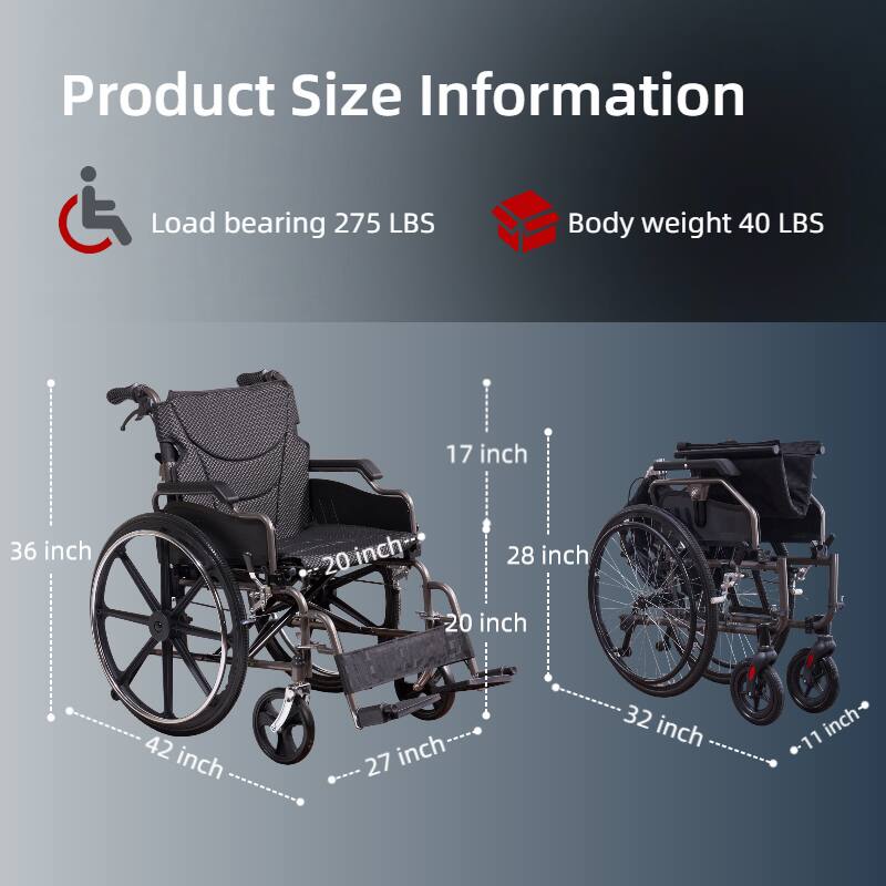 Product Size Information  
Load bearing 275 LBS  
Body weight 40 LBS  

17 inch  
36 inch  
20 inch  
28 inch  
20 inch  
42 inch  
27 inch  
32 inch  
11 inch