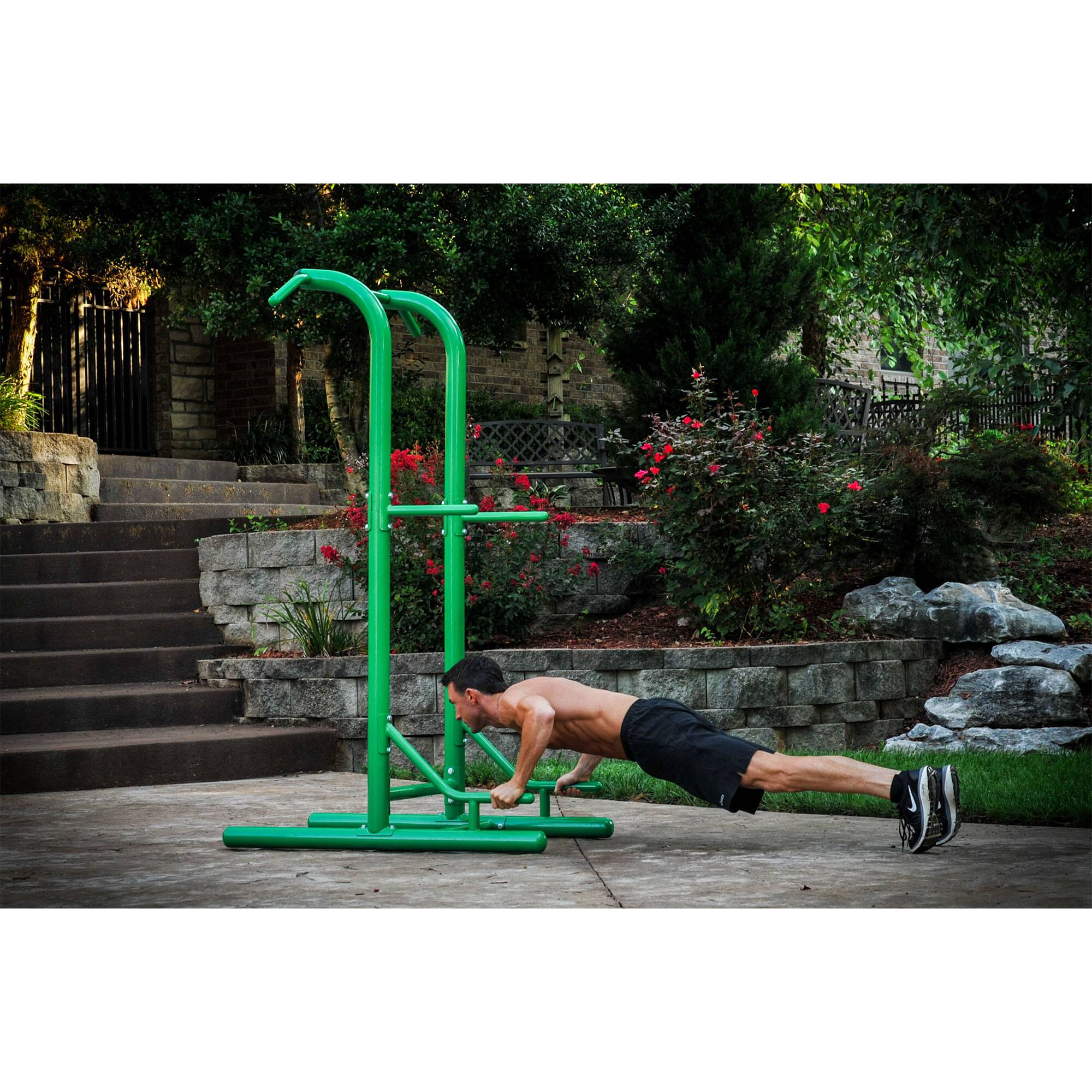 Alt View 10. Stamina Products - Stamina Products Outdoor Fitness Multi Use Strength Training Power Tower, Green - Green.