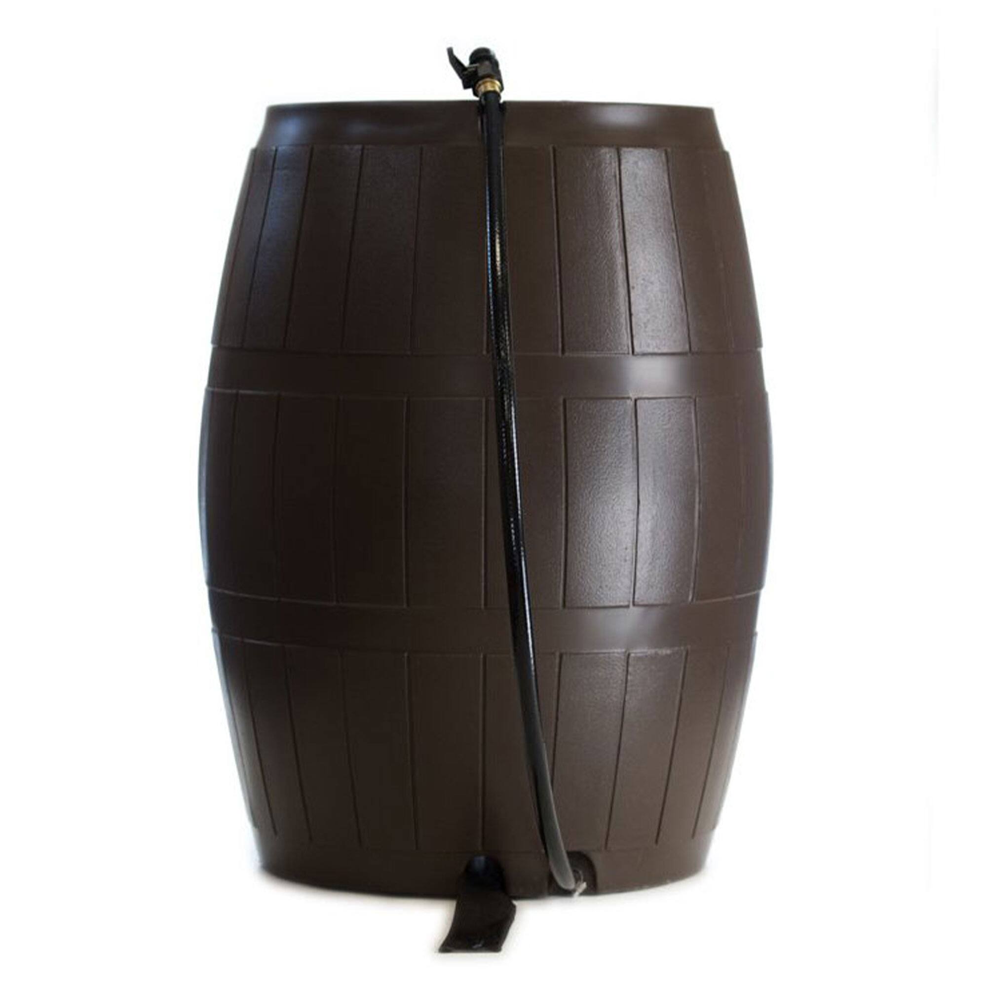Alt View 2. FCMP Outdoor - FCMP Outdoor RC4000 50 Gallon Outdoor Rain Water Catcher Barrel Container, Brown - Brown.