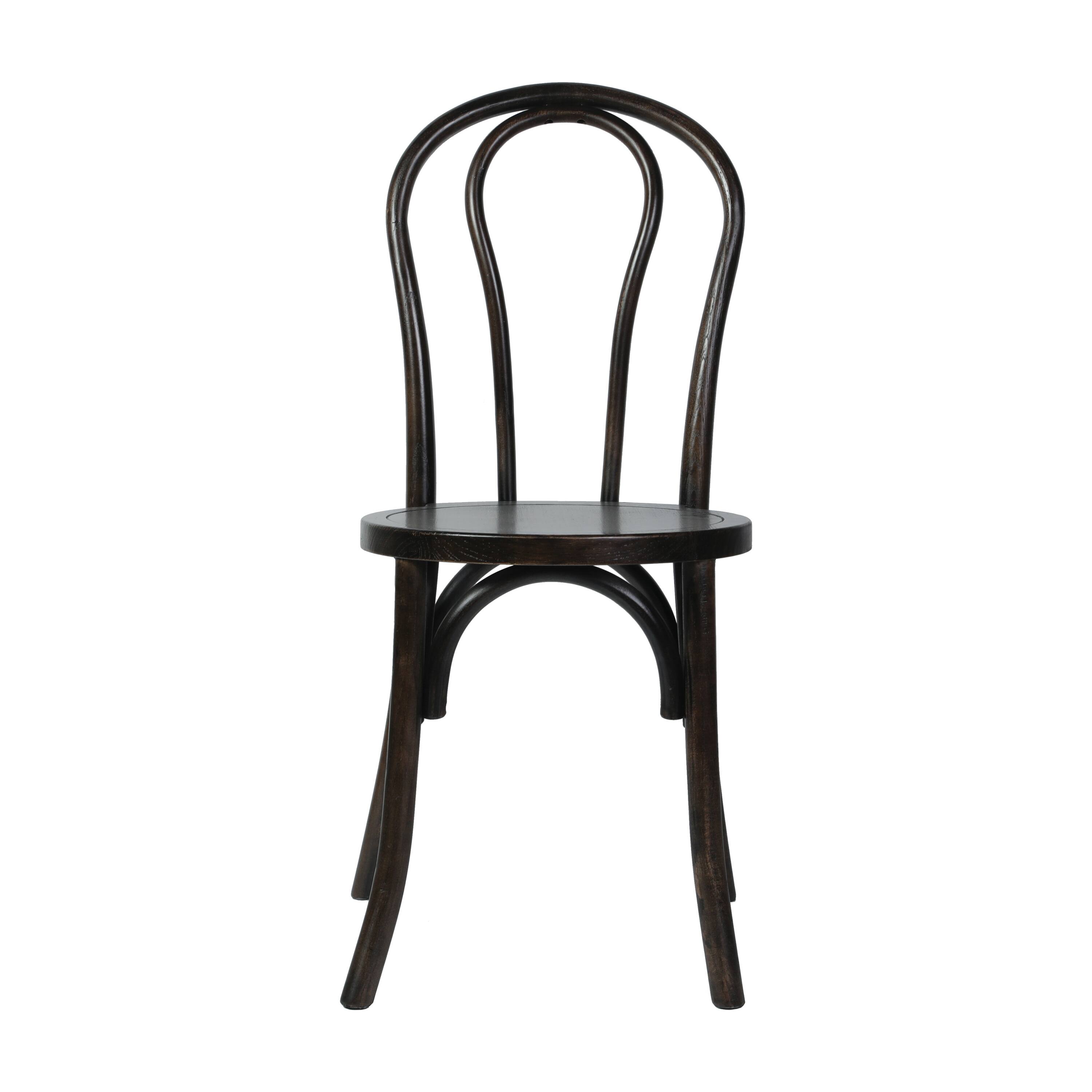 Angle. Flash Furniture - Betsy Commercial Grade Early American Thonet Style Solid Wood Stackable Dining Chair - Brown.