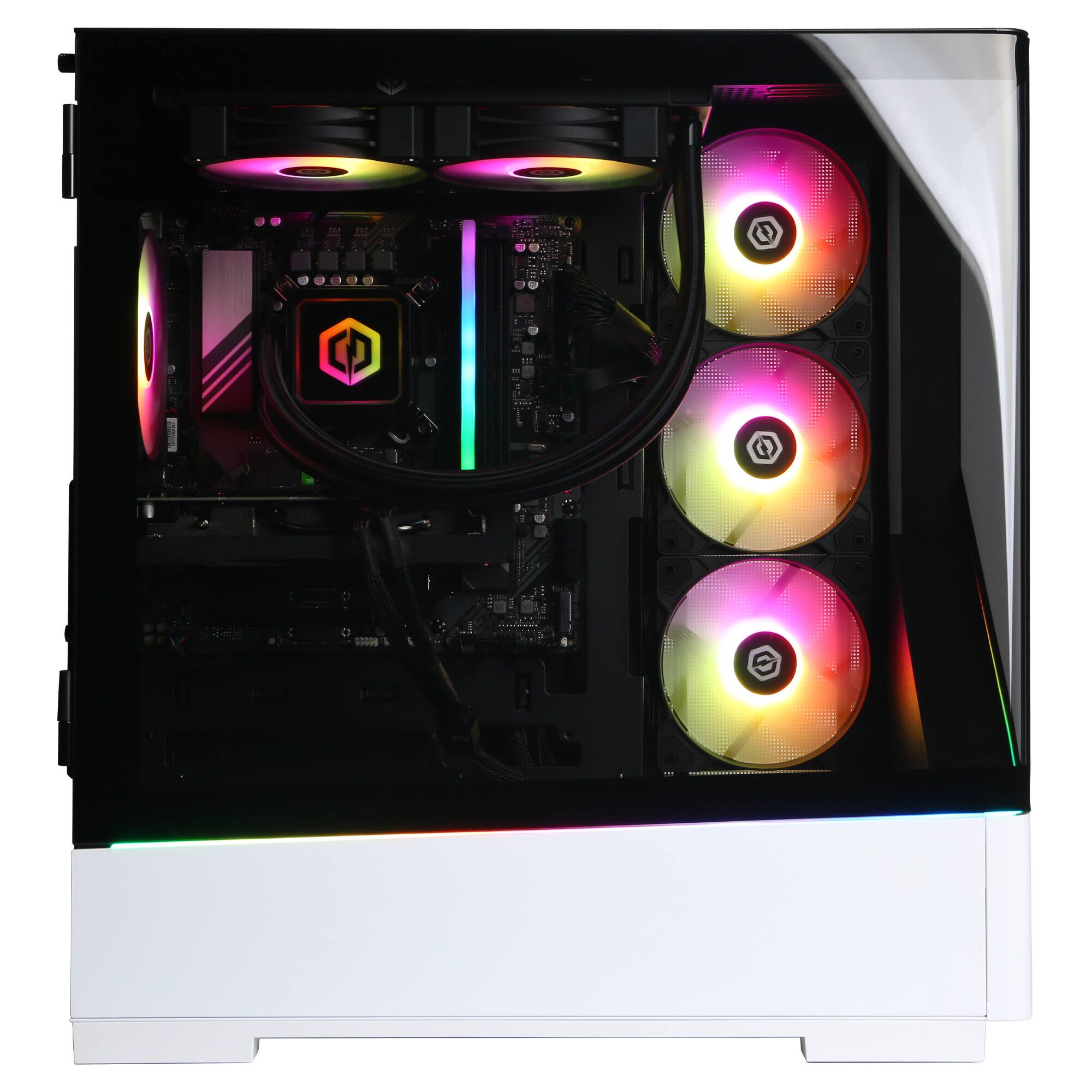 Alt View 15. CyberPowerPC - Gaming Desktop - Intel Core i7-14700F - NVIDIA GeForce RTX 5060 8GB - 16GB DDR5 - 2TB PCIe 4.0 SSD - White.