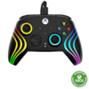 Designed for Xbox, this controller features a colorful design with yellow, blue, and green stripes on the buttons. The controller is compatible with Xbox One and has a built-in headset jack for an immersive gaming experience.
