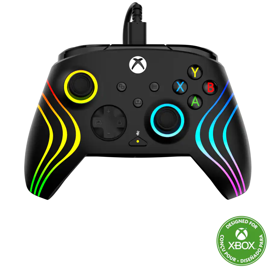 Xbox Controller Turquoise Turtle Beach Afterglow Wave Wired RGB Gaming Controller for XBOX Series ...