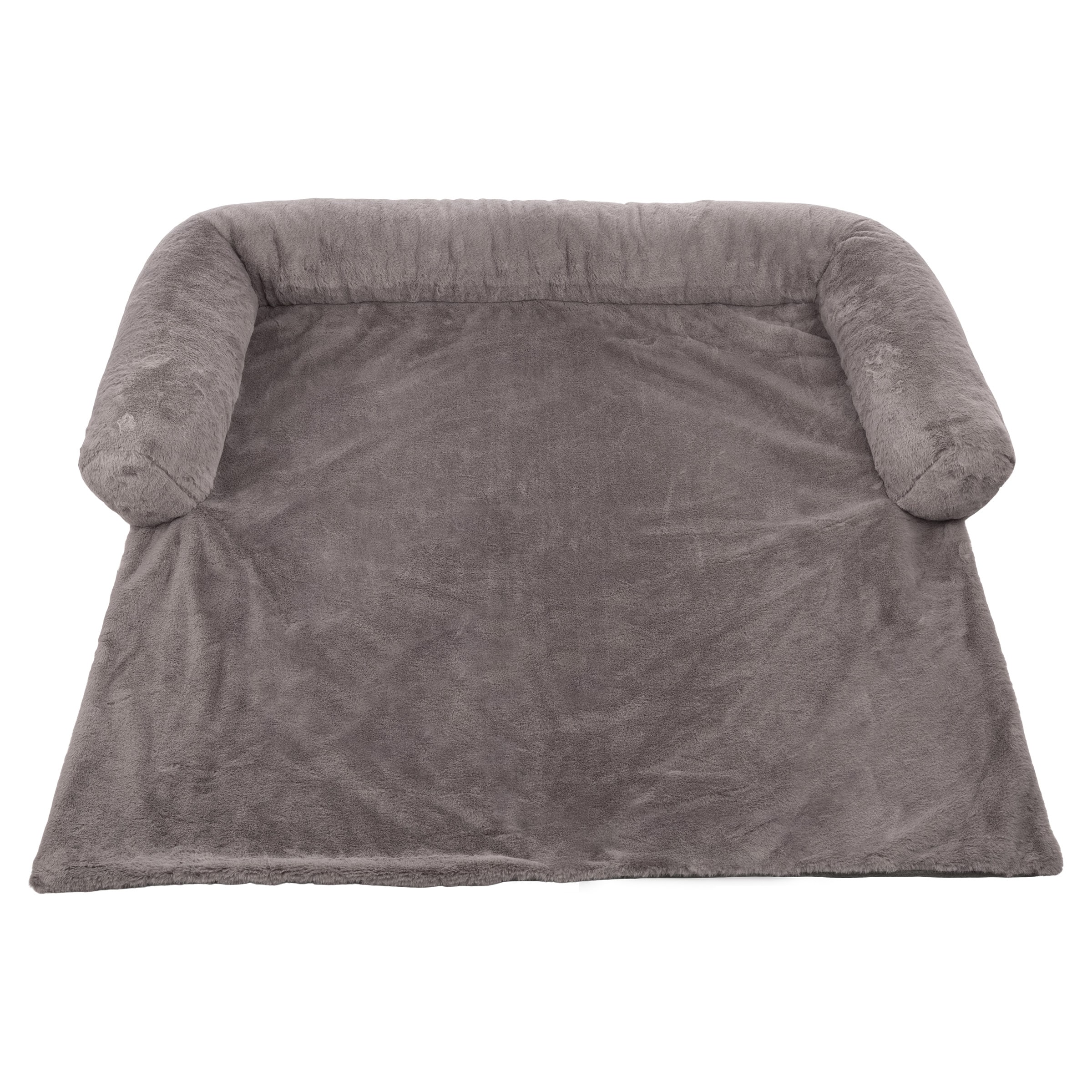 PetMaker - 45in Plush Dog Bed for Couch - Gray